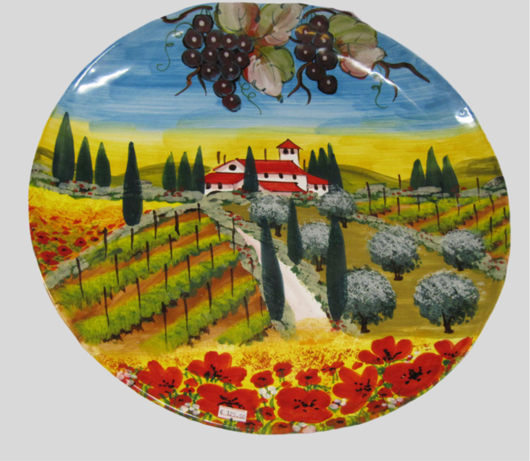 PIATTO IN CERAMICA DIPINTO A MANO