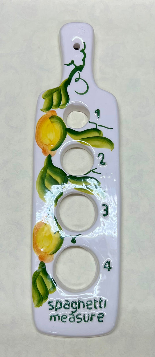 MISURA SPAGHETTI IN CERAMICA DIPINTI A MANO