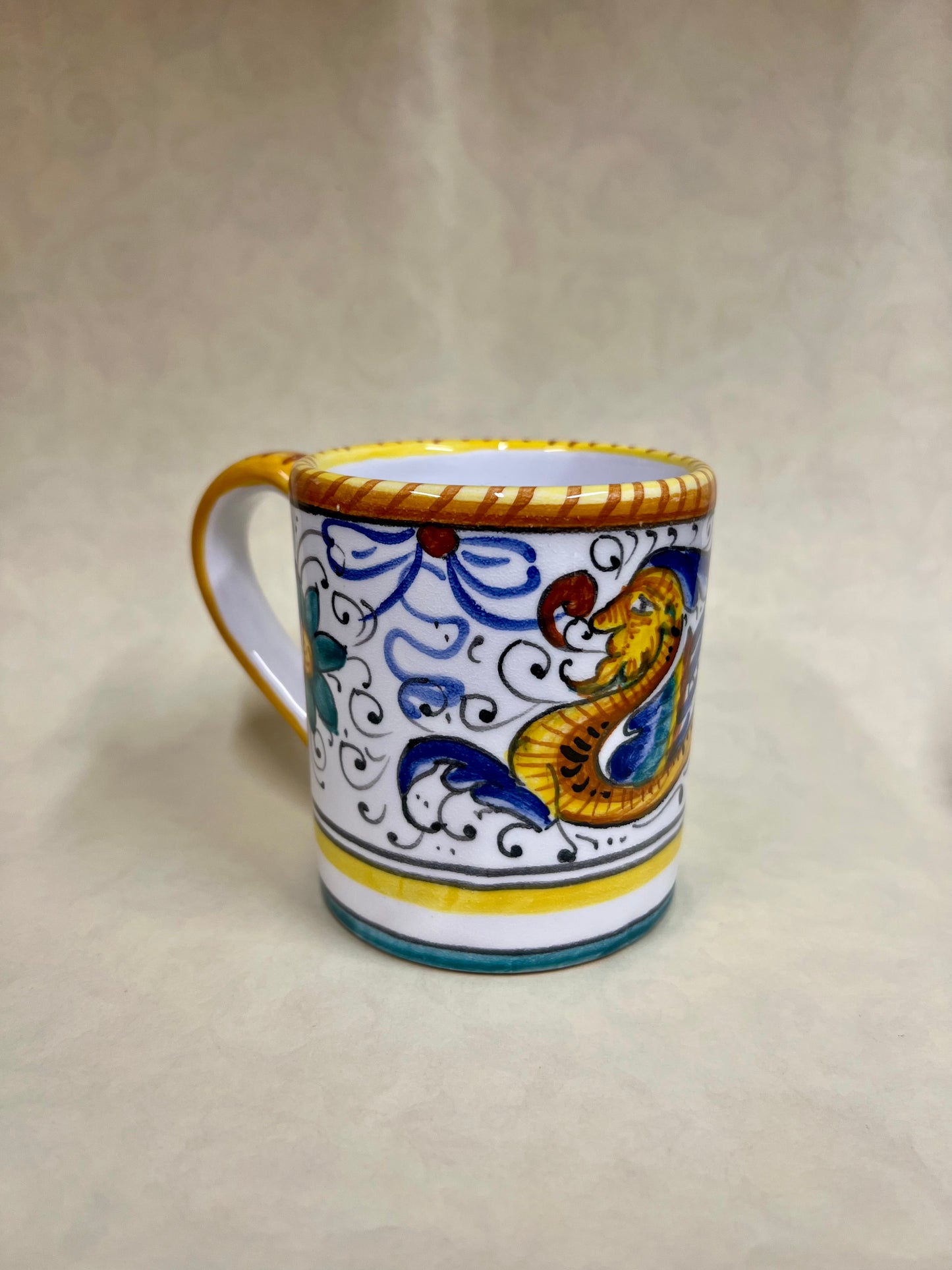 TAZZE IN CERAMICA STILE DERUTA DIPINTE A MANO