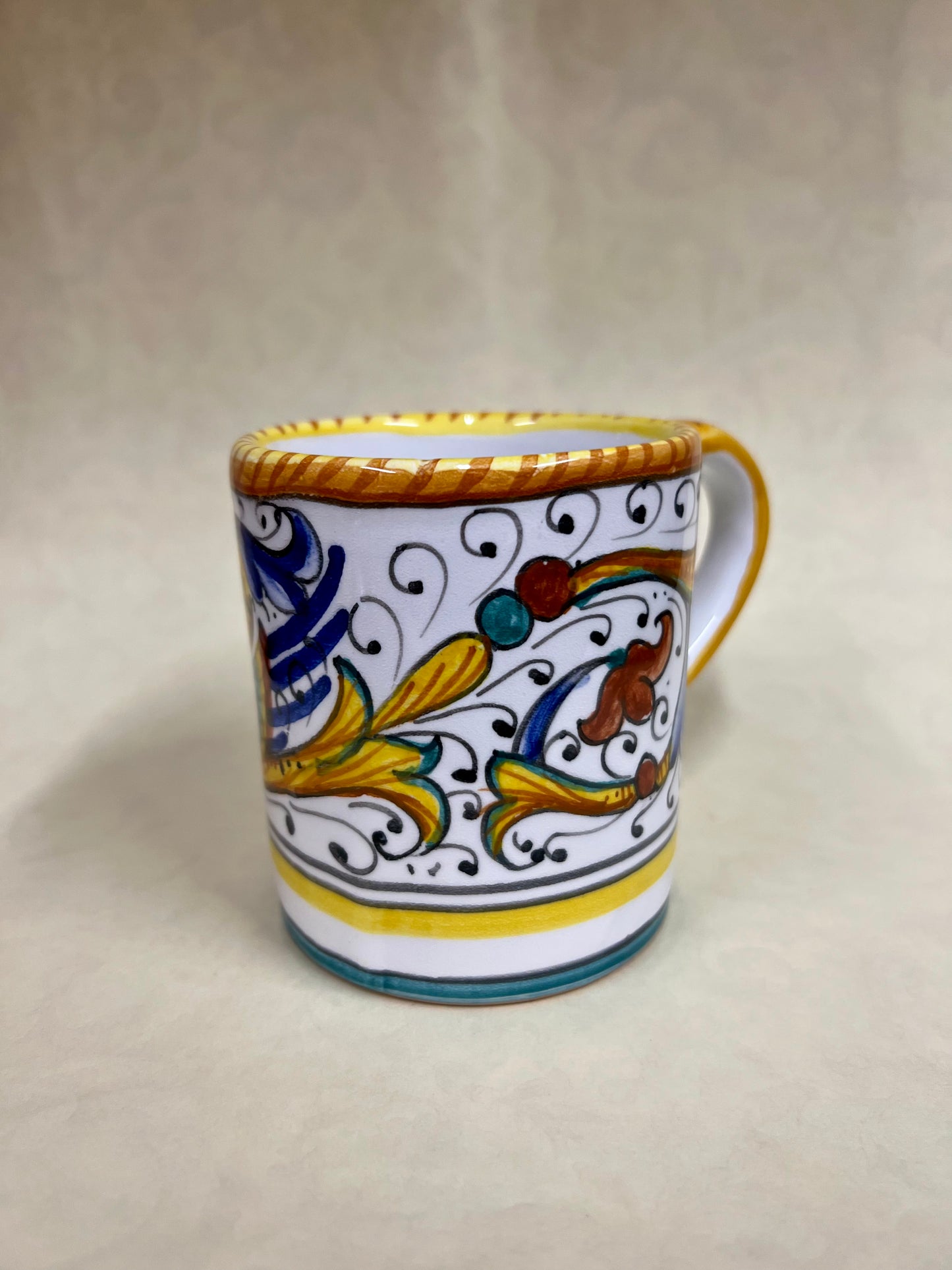 TAZZE IN CERAMICA STILE DERUTA DIPINTE A MANO