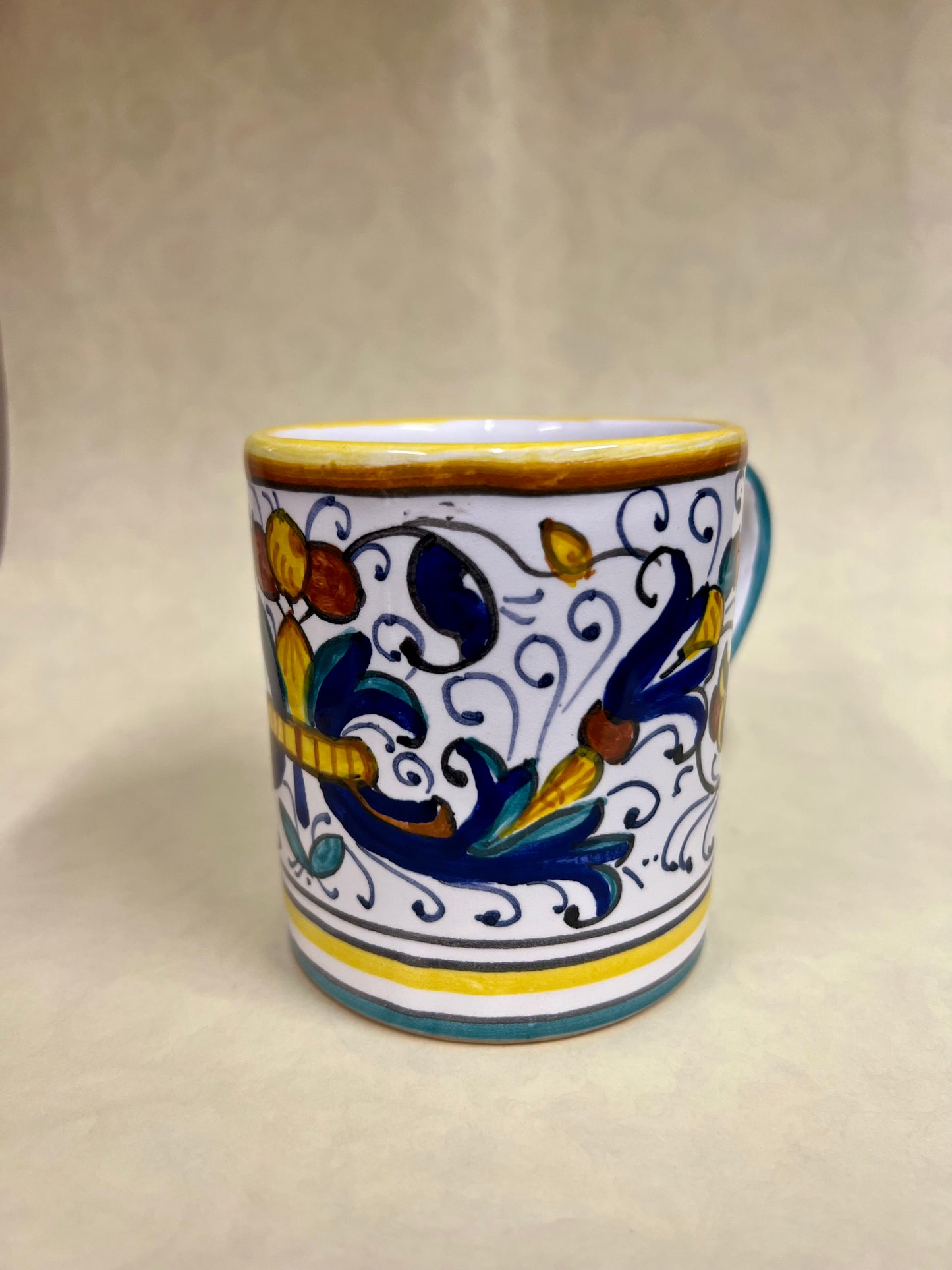 TAZZE IN CERAMICA STILE DERUTA DIPINTE A MANO