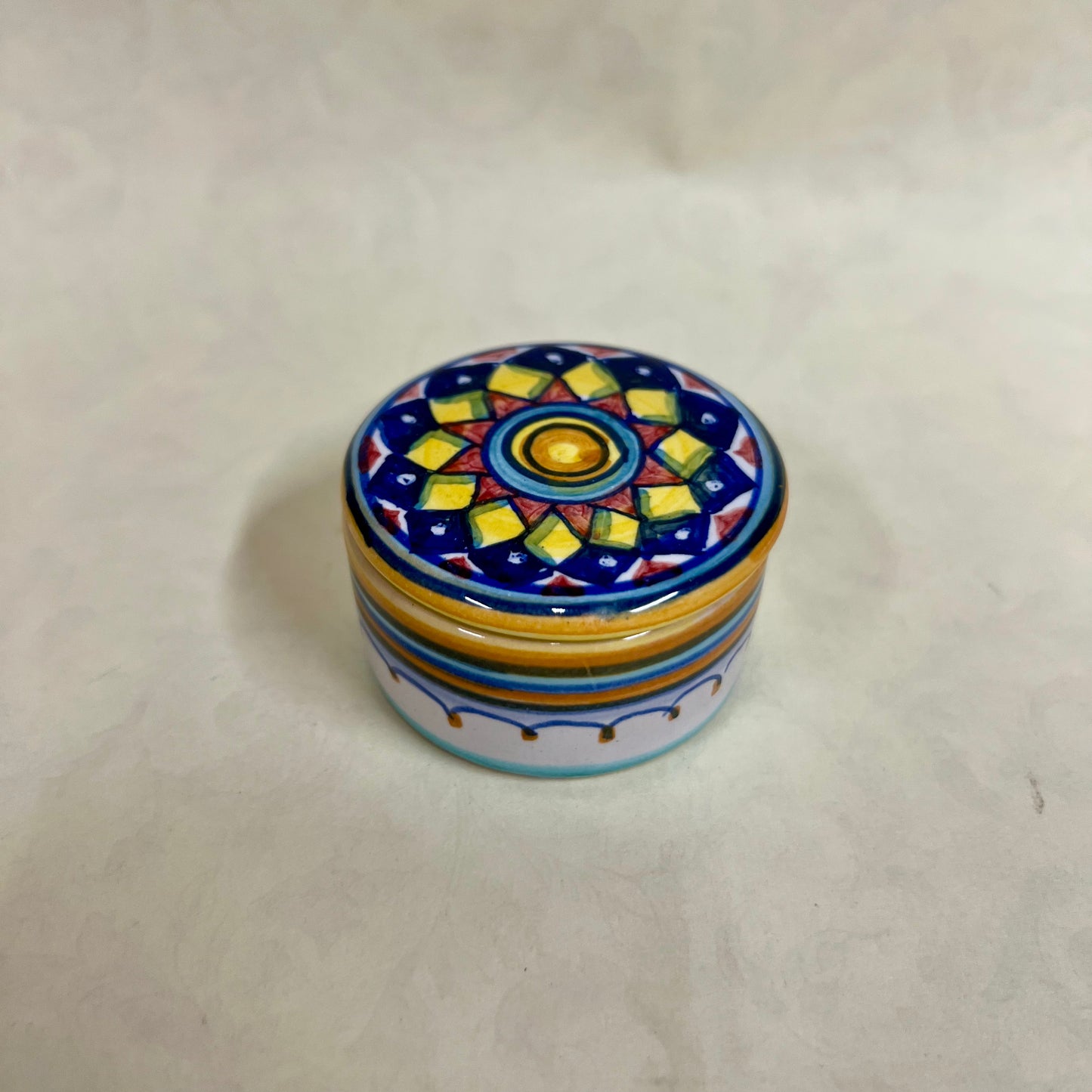 PORTA GIOIE IN CERAMICA DIPINTO A MANO