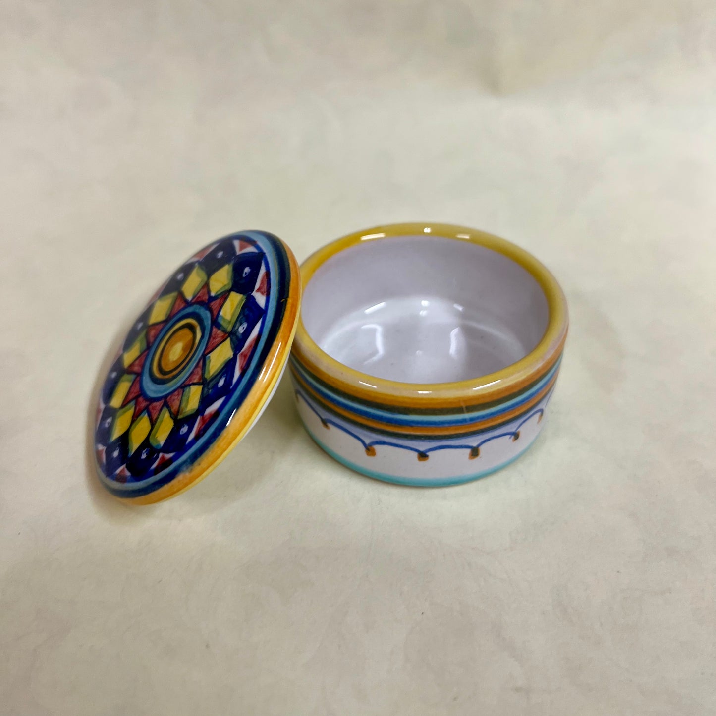 PORTA GIOIE IN CERAMICA DIPINTO A MANO