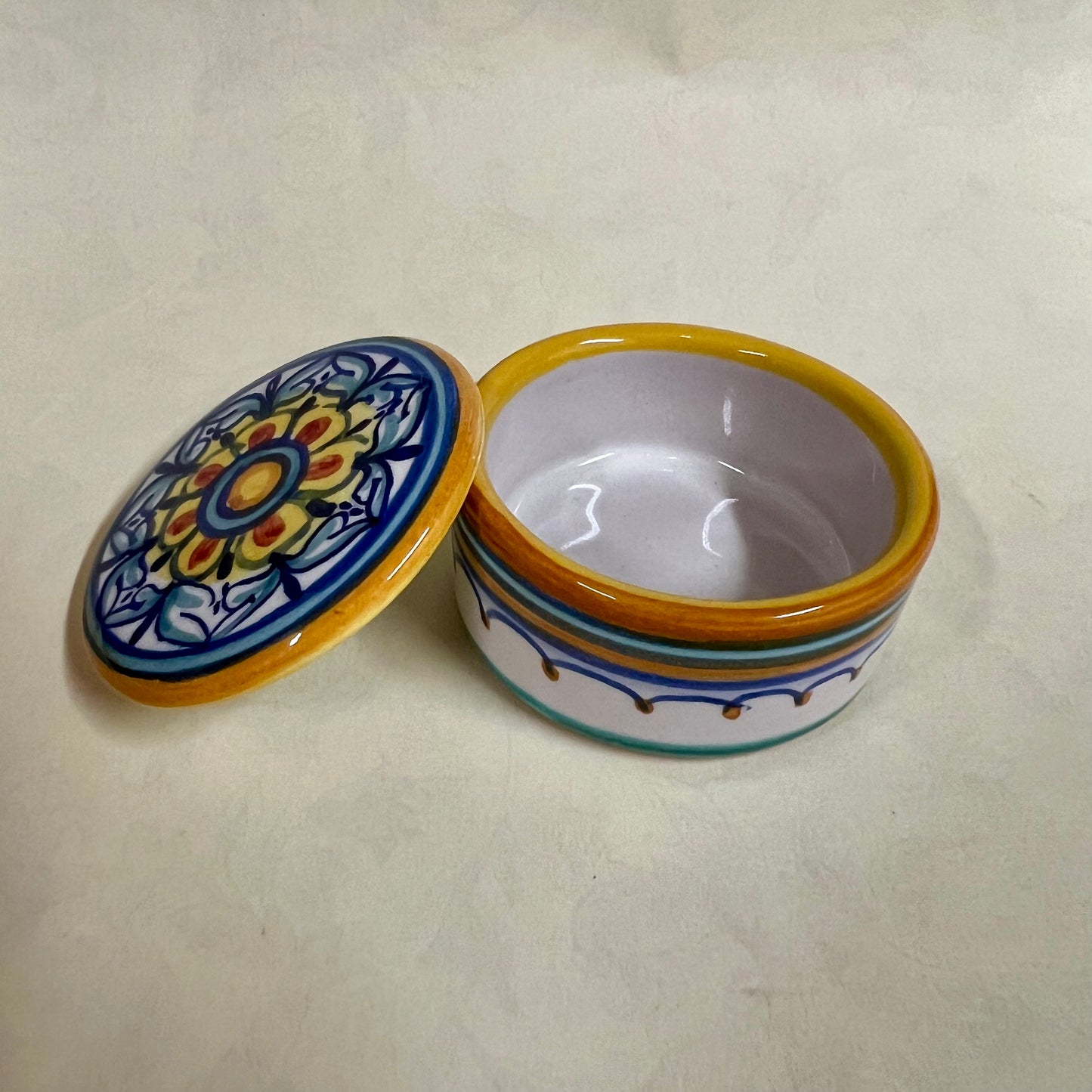 PORTA GIOIE IN CERAMICA DIPINTO A MANO