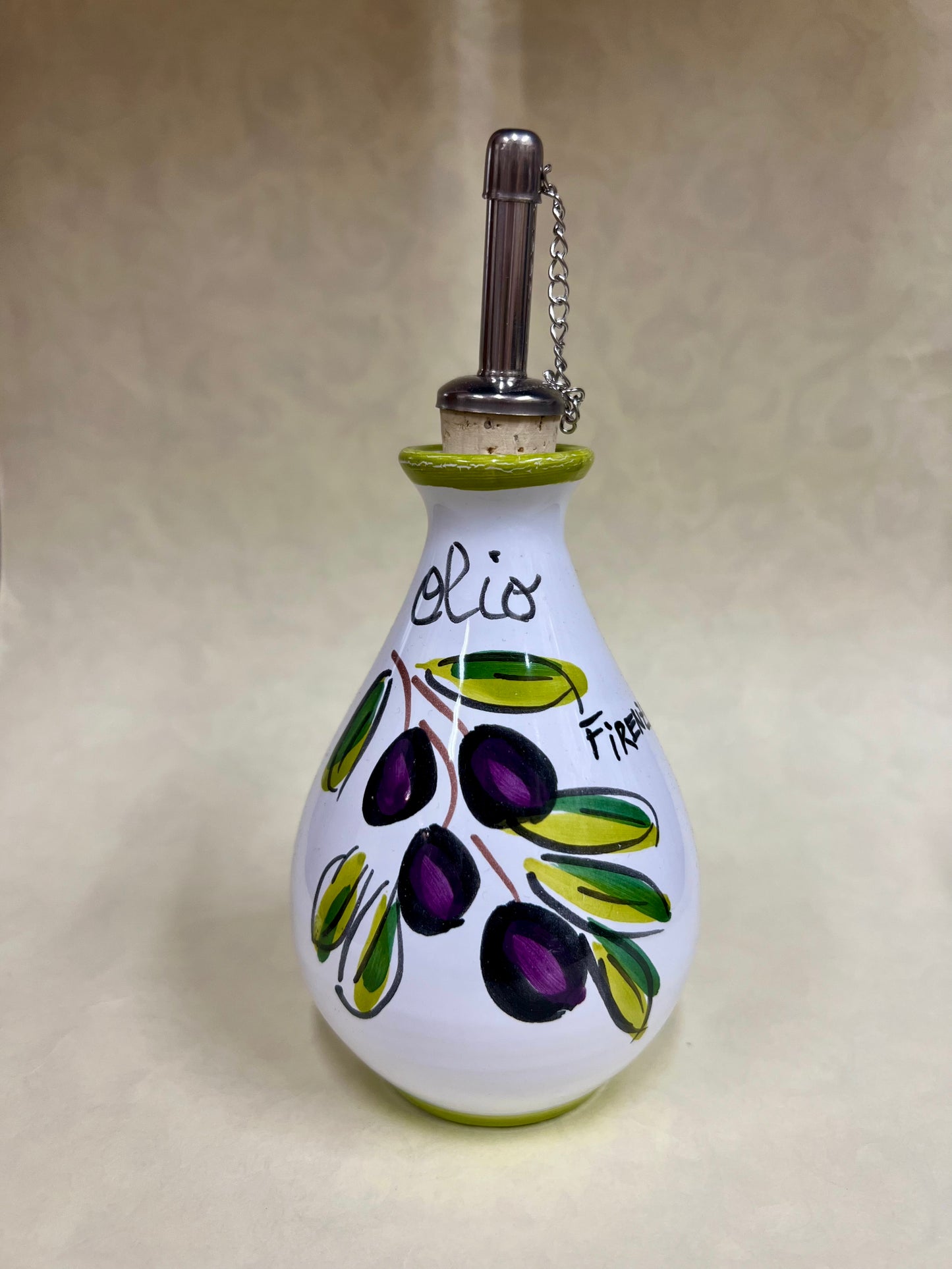 OLIERA IN CERAMICA DIPINTA A MANO (versione grande)