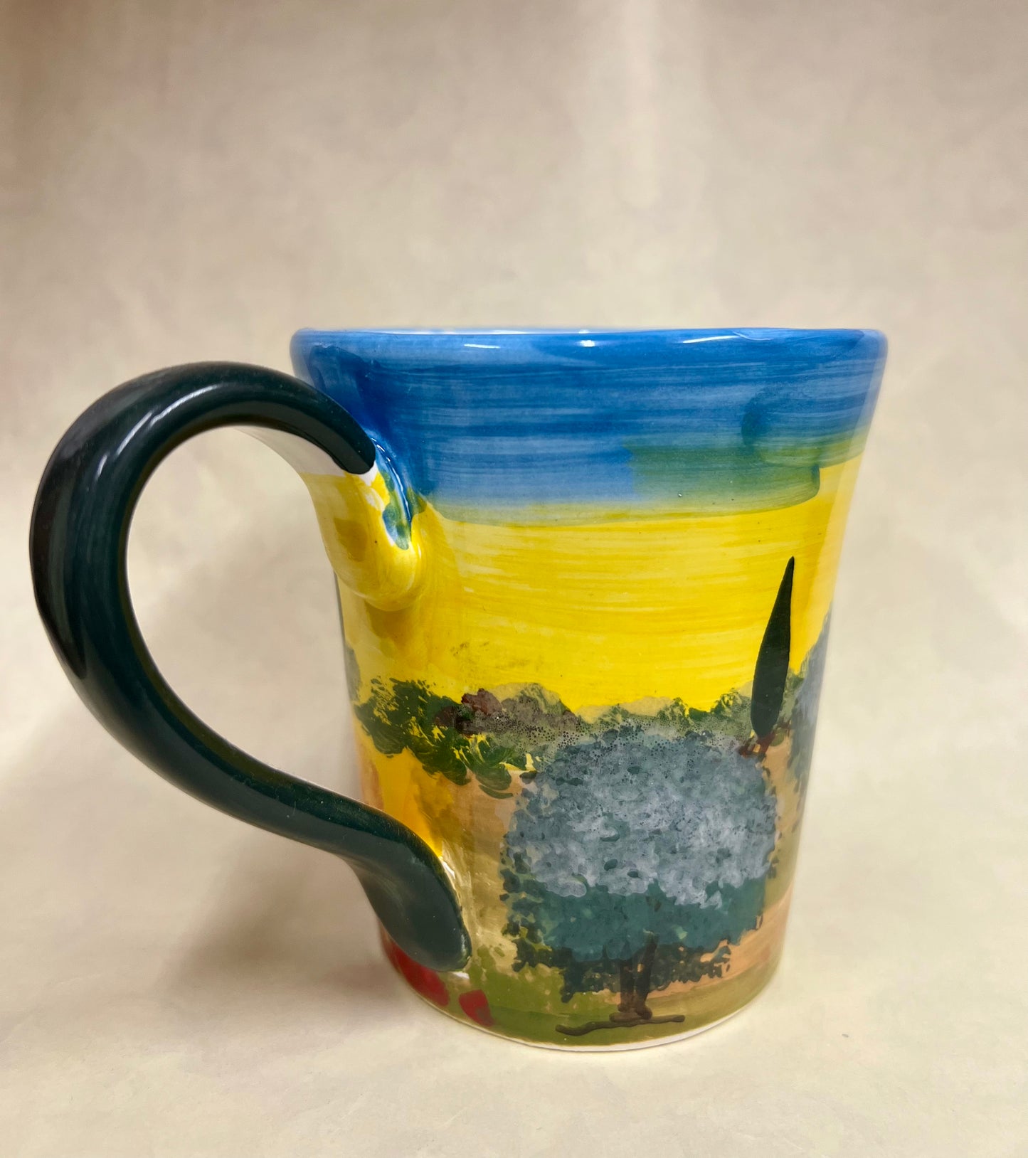 TAZZA GRANDE IN CERAMICA DIPINTA A MANO