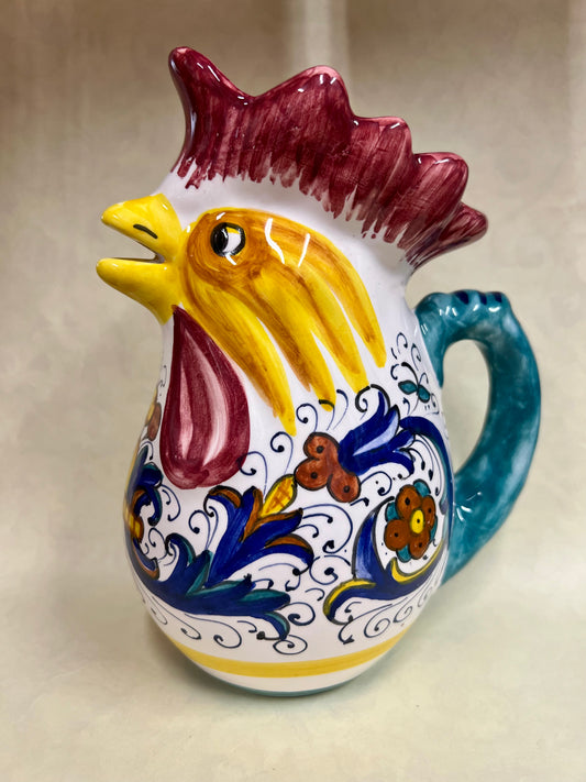 BROCCA GALLO IN CERAMICA DIPINTA A MANO (versione piccola)