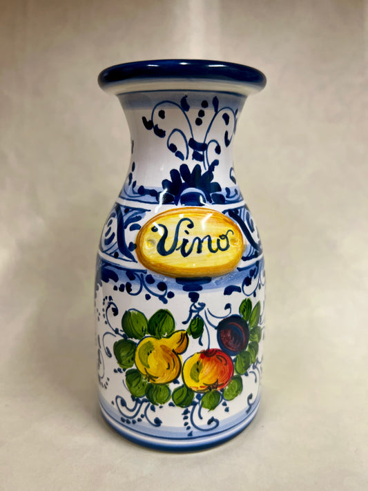 BROCCA QUARTINO DI VINO DIPINTA A MANO
