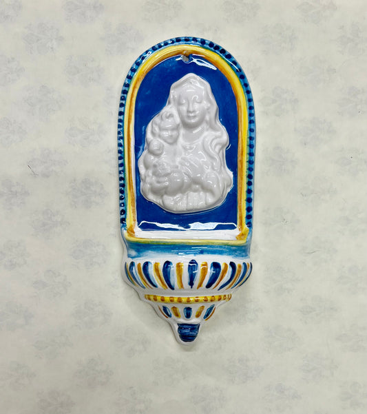 ACQUASANTIERA MADONNA GESU BAMBINO