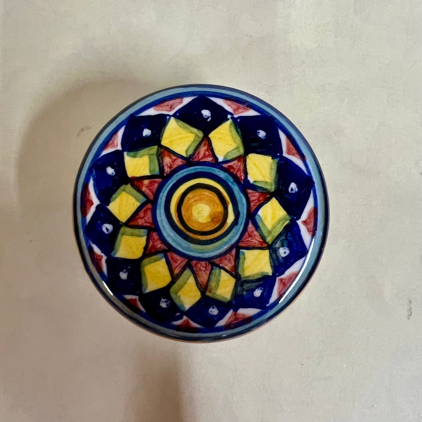 PORTA GIOIE IN CERAMICA DIPINTO A MANO