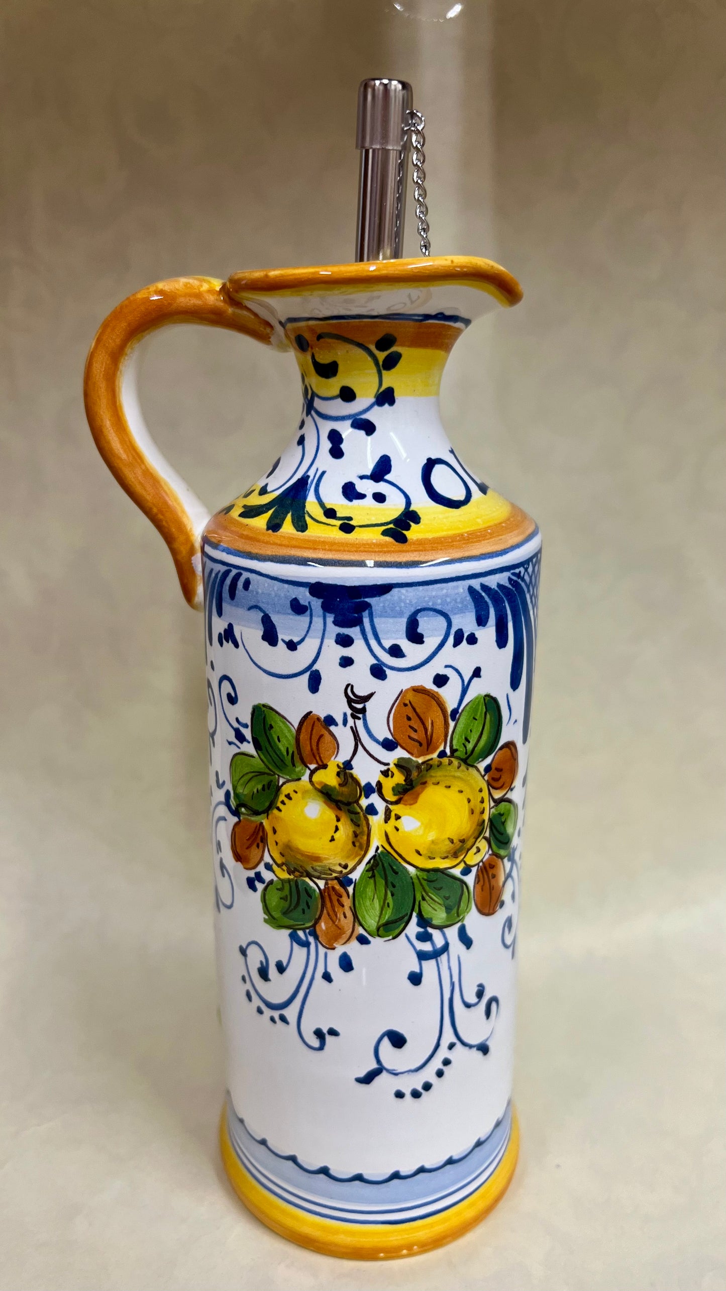 OLIERA IN CERAMICA DIPINTA A MANO DETTAGLI UNICI
